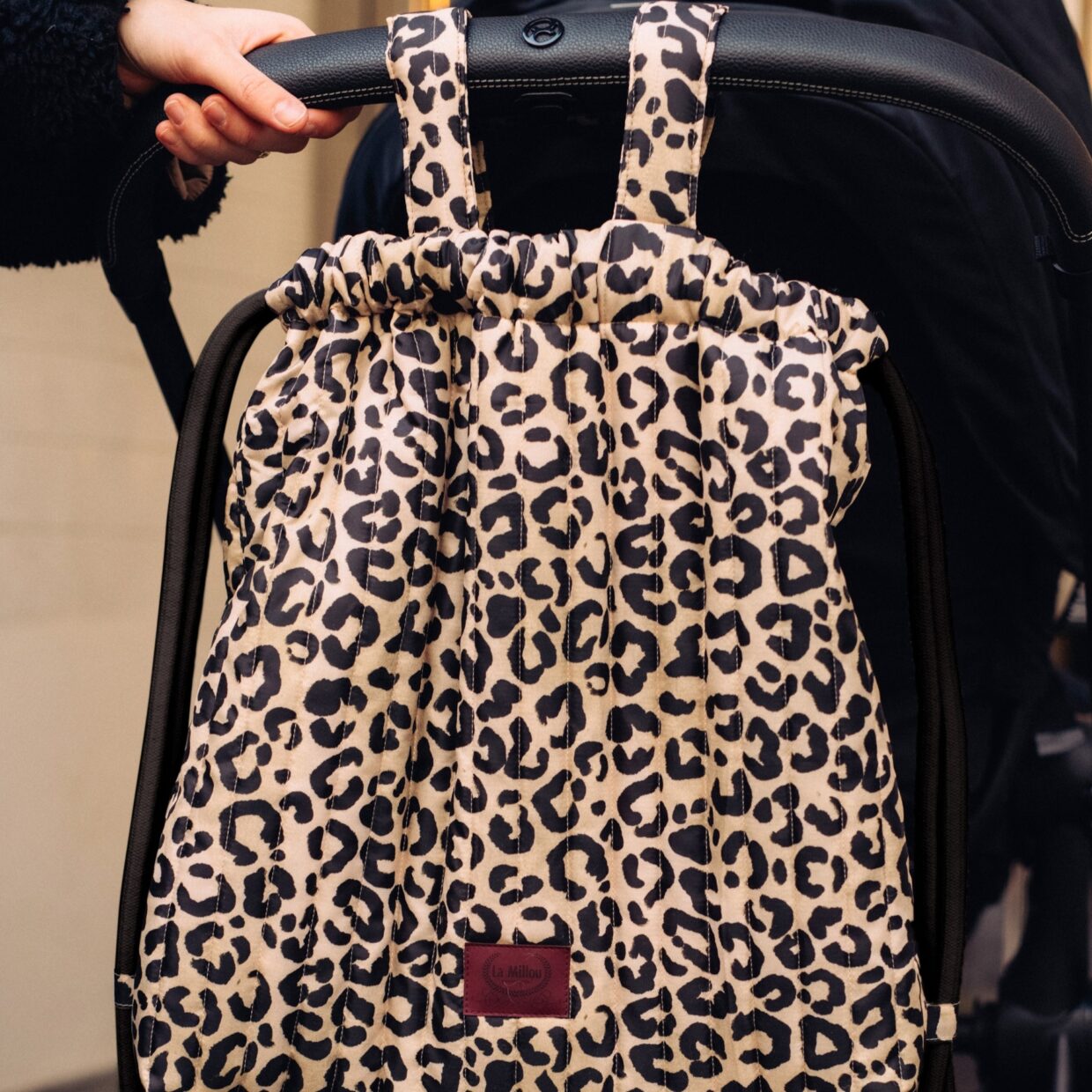 Tvirto Nailono Vežimėlio Kuprinė ŠVIESUS LEOPARDAS - Image 2