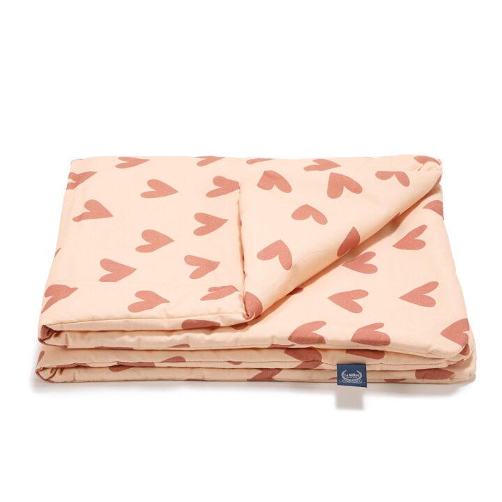 Medvilninė Antklodė RAUSVOS ŠIRDELĖS