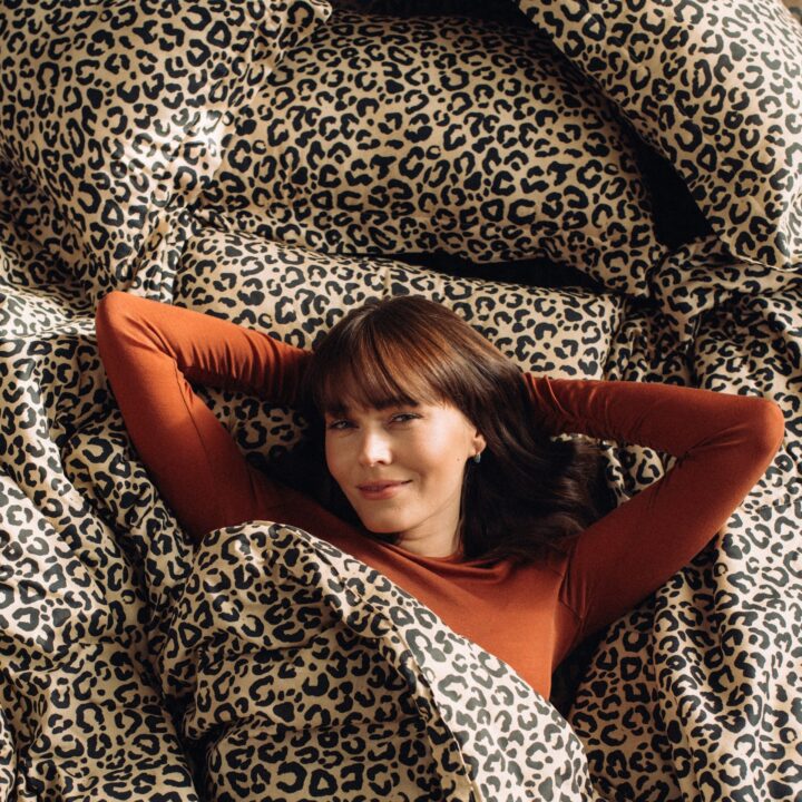 Medvilninė Antklodė ŠVIESUS LEOPARDAS