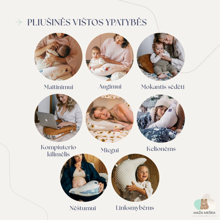 Močiutės Pliušinė Pagalvėlė-Višta LATTE