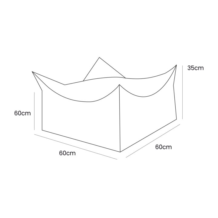 Kvadratinis Vaikiškas Tedžio Pufas Baltas