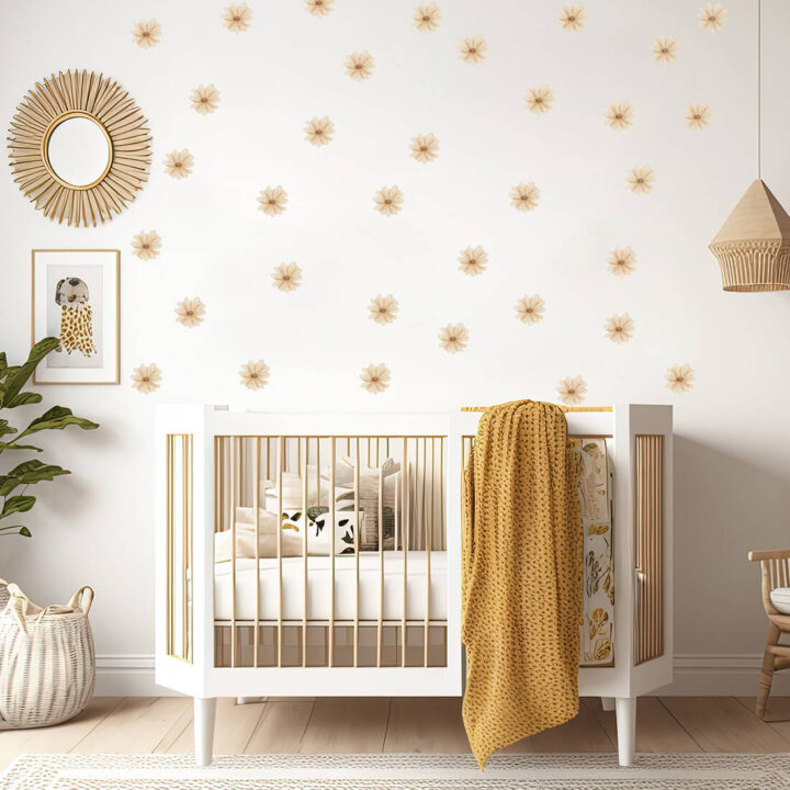 Vaikiškas sienų lipdukas Ramunėlės BOHO