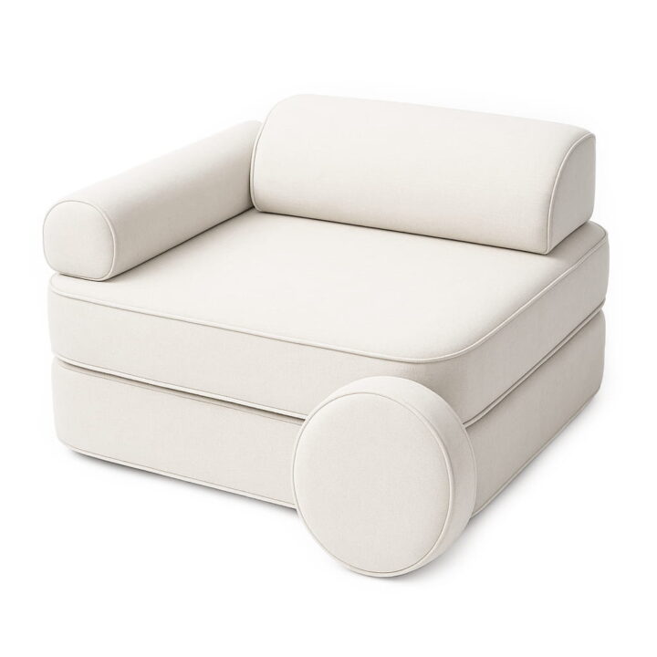 Dvispalvė Modulinė Vaikiška Sofa balta melyna