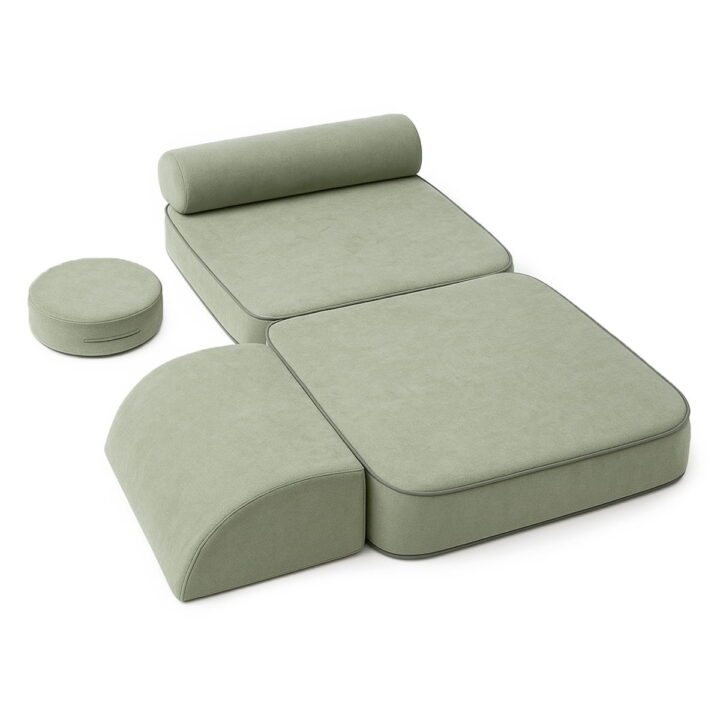 Dvispalvė Modulinė Vaikiška Sofa zalia