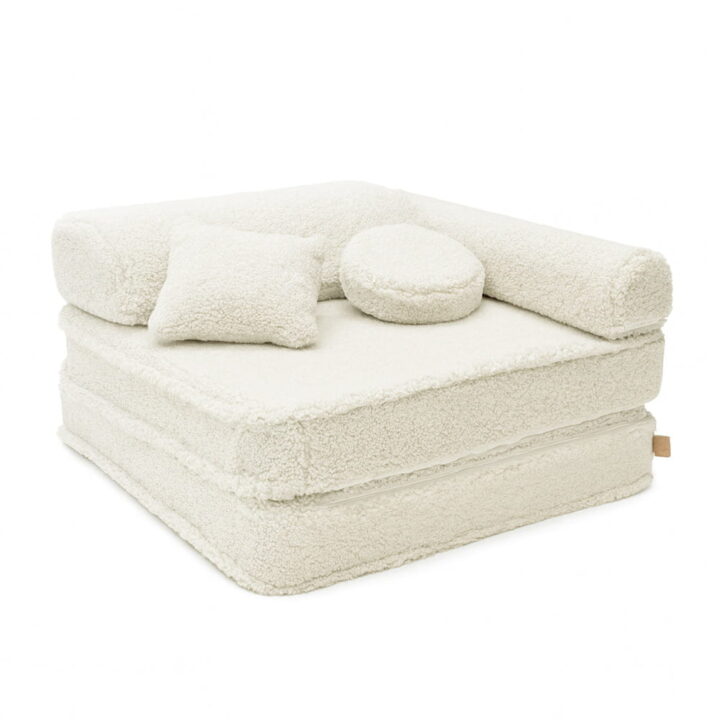 Vaikiška Modulinė 5 Dalių Sofa Kremine