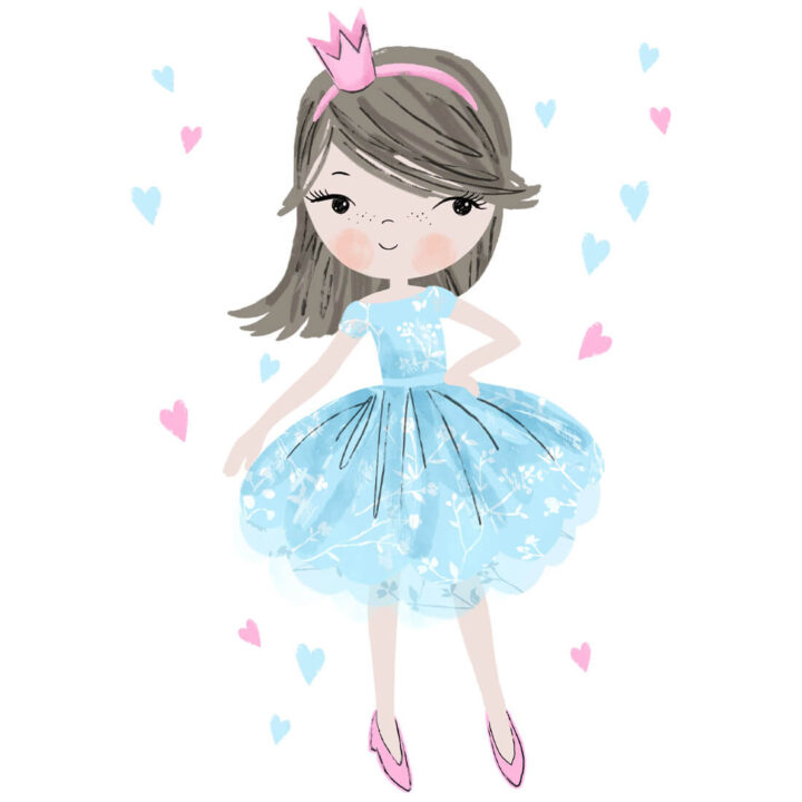 Vaikiškas sienų lipdukas Melsva princesė