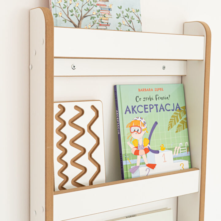 Montessori Sieninė Knygų Lentyna MIDI
