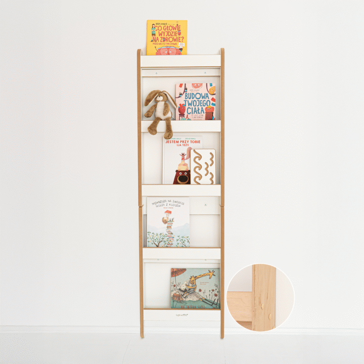 Montessori Sieninė Knygų Lentyna MAXI