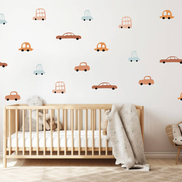 Vaikiškas sienų lipdukas Boho Mašinėlės II