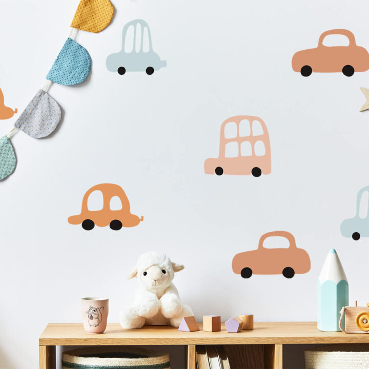 Vaikiškas sienų lipdukas Boho Mašinėlės II