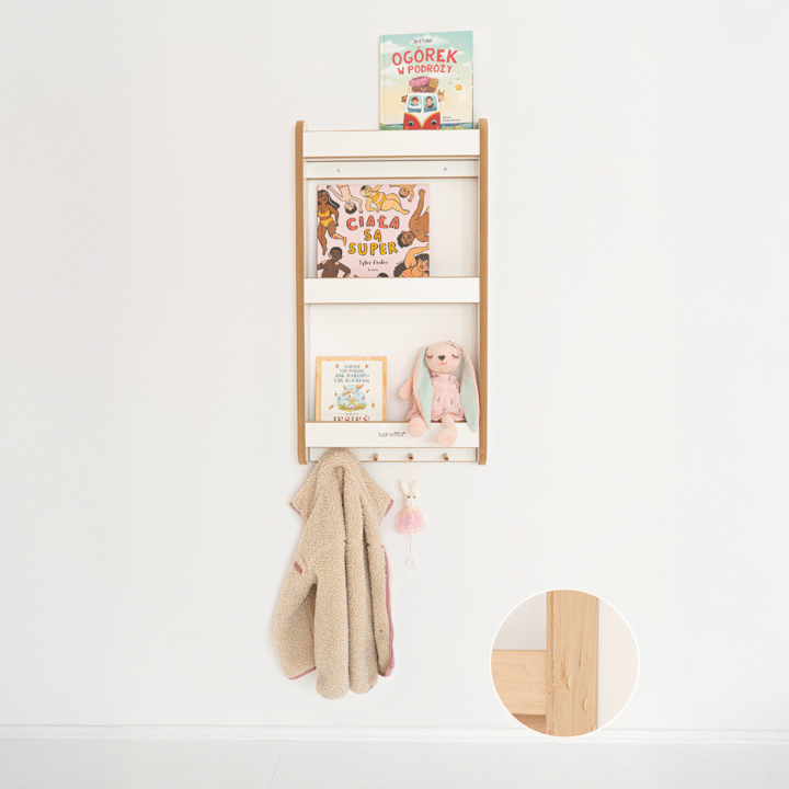 Montessori Sieninė Knygų Lentyna MINI