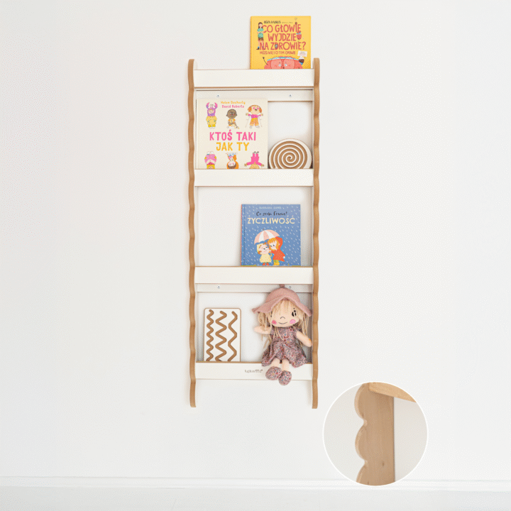 Montessori Sieninė Lentyna Knygoms BUBBLE Midi