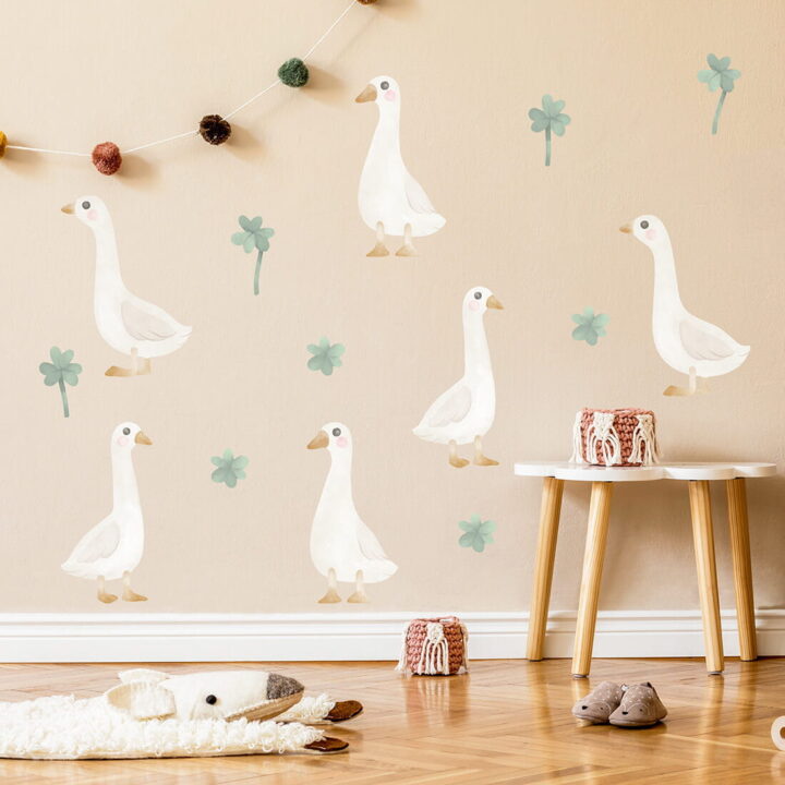 Vaikiškas sienų lipdukas Boho Žąsiukai