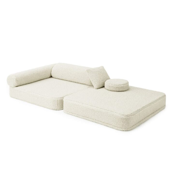 Vaikiška Modulinė 5 Dalių Sofa Balta