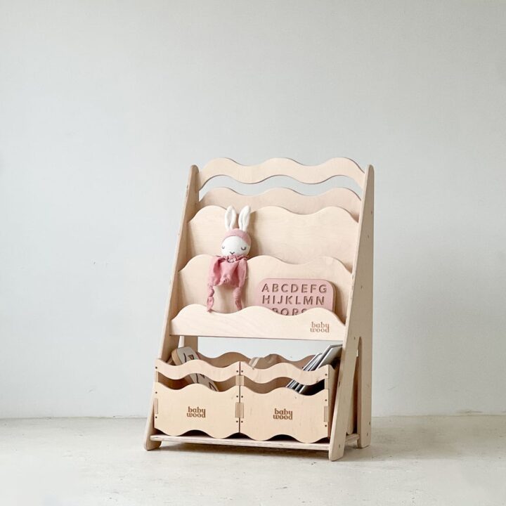 Medinė žaislų dėžutė WAVE