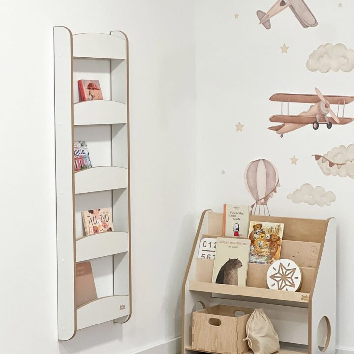 Sieninė lentyna SLIM L Balta