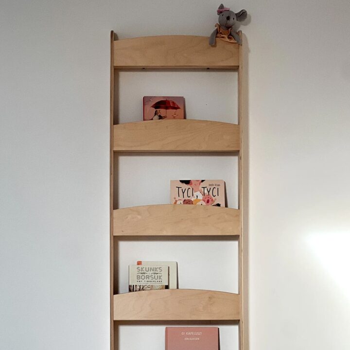 Sieninė lentyna SLIM L Natūralios medienos