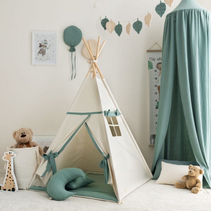 Vaikiška Palapinė - Tipis Šalavijų Spalvos