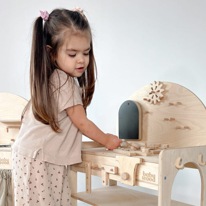 Žaislinė Medinių Įrankių Dėžė