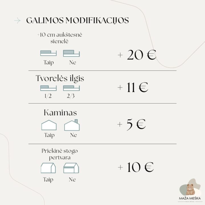 Vaikiška Lova Namelis PIJUS su stalciumi modifikacijos