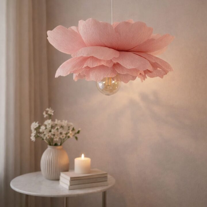 Rankų Darbo Pakabinamas Šviestuvas RAUSVAS BIJŪNAS