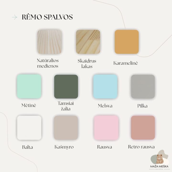 Vaikiška Lova Namelis PIJUS rėmo spalvos