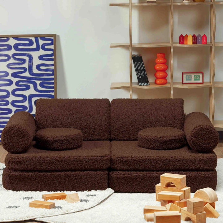 Tamsiai Rudaa Vaikiška Sofa