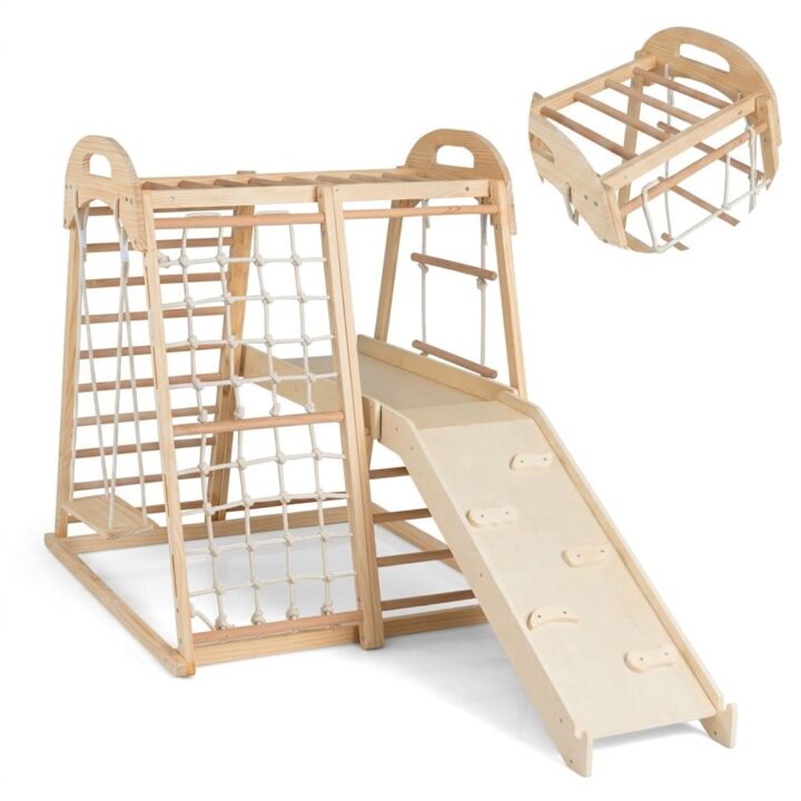8-in-1 Montessori Medinė Žaidimų Aikštelė