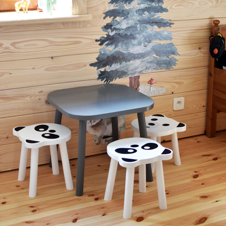 Vaikiška Medinė Kėdutė PANDA