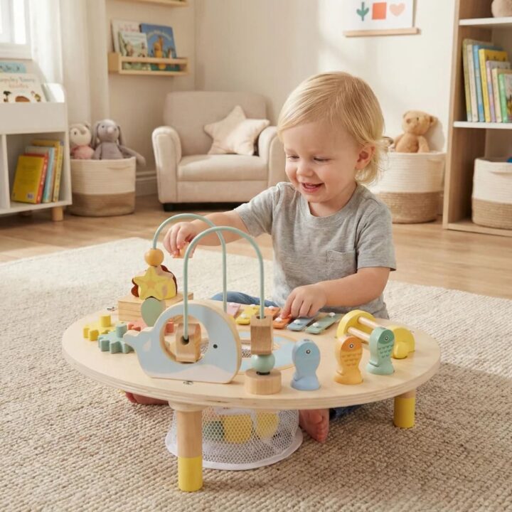 Sensorinis Montessori veiklų staliukas